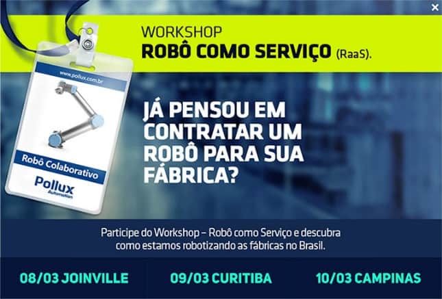 Workshop Robô como Serviço (RaaS) - Pollux Automation